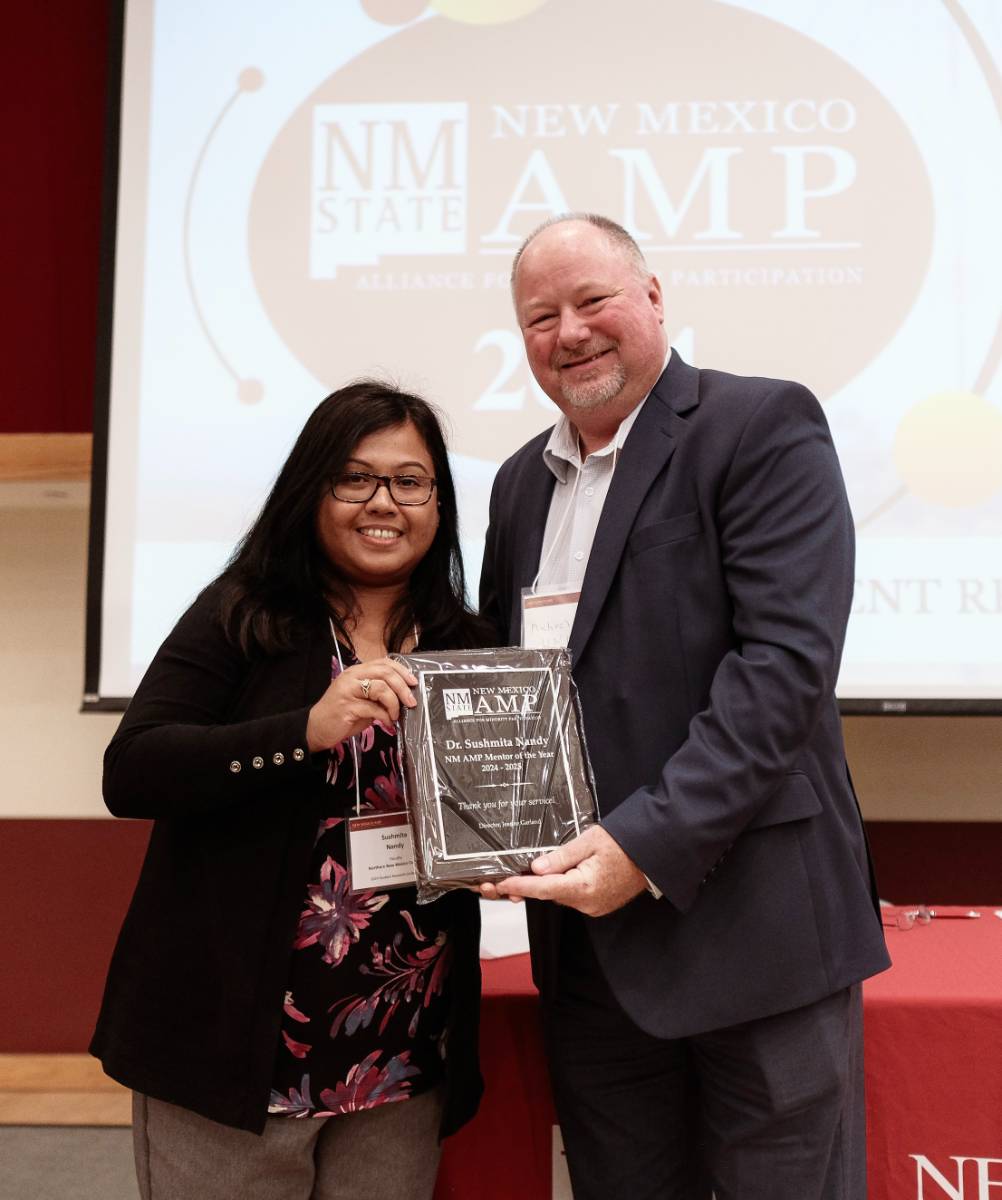 Dr. Sushmita Nandy with Michael Voegerl, Director for International Admissions and Recruitment at the University of New Mexico