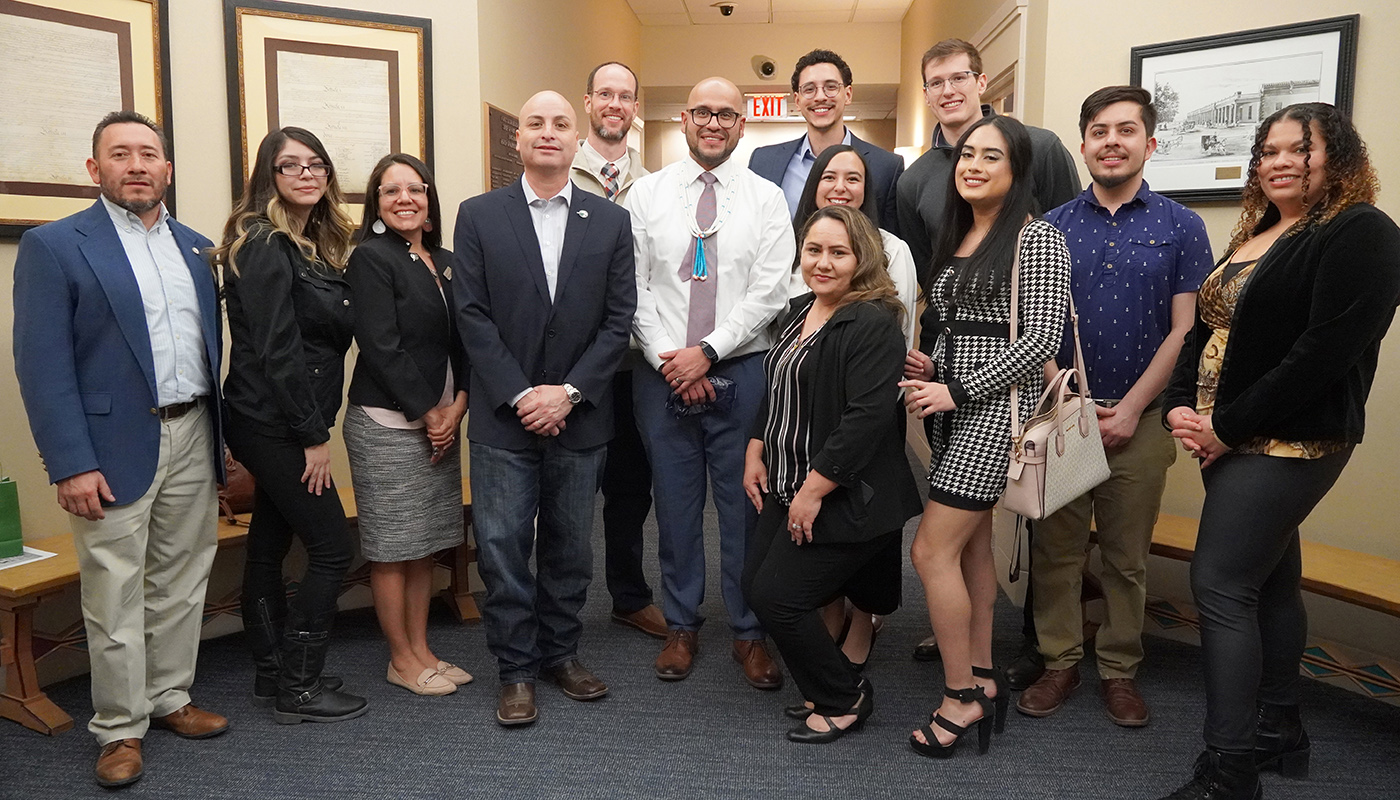 President and Students at the Legislature